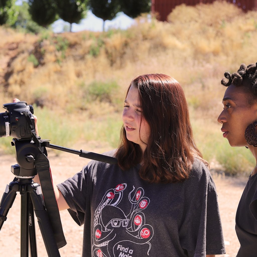 Voices of the West working on a project in Blanding, Utah