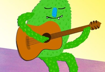 monster-green-guitar