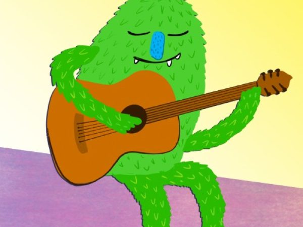 monster-green-guitar